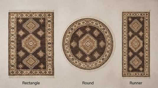 Translation missing: es.Hand Knotted Wool Tribal Area Rug, Rustic Geometric Living Room Decor