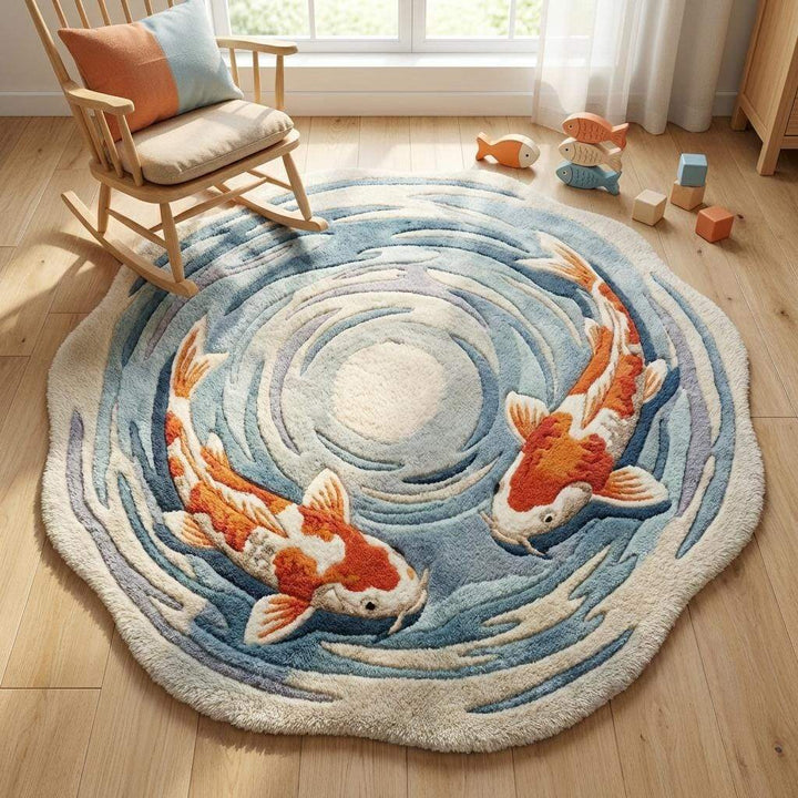 Translation missing: es.Statement hand tufted decor rug with animal motif and sculpted pile detailing