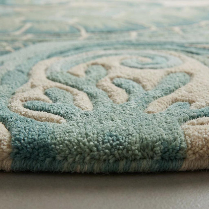 Translation missing: en.Hand Tufted Round Turtle Rug 6x6 Coastal Wool Area Rug Ocean Theme Nursery Kids Room Beach House Decor