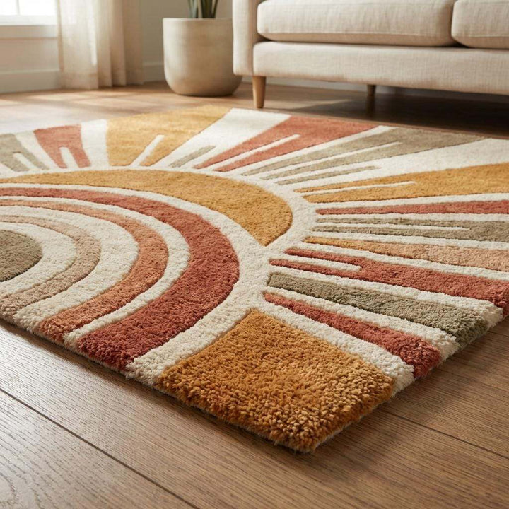 Translation missing: es.Hand Tufted Wool Modern Area Rug for Living Room Aesthetic Home Decor
