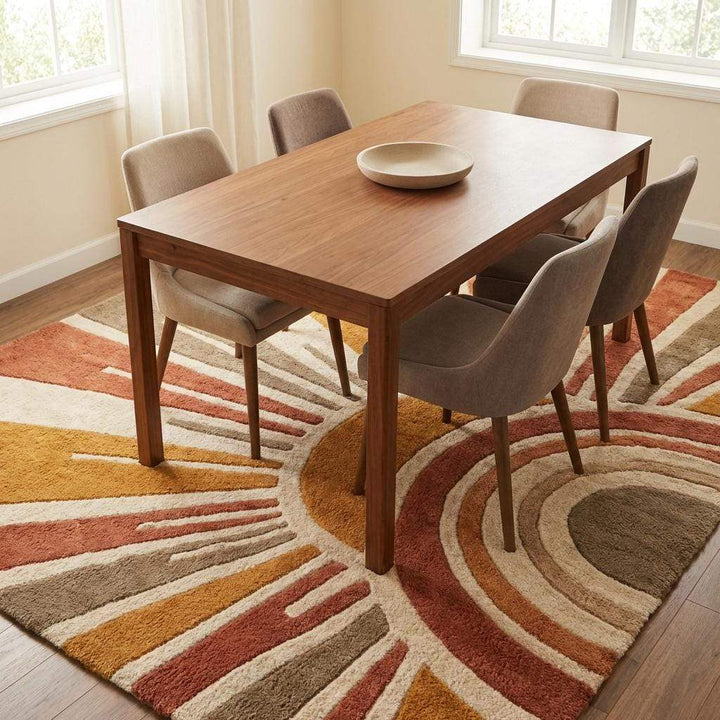 Translation missing: es.Hand Tufted Wool Modern Area Rug for Living Room Aesthetic Home Decor