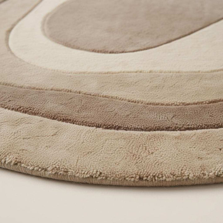 Translation missing: es.Hand Tufted Wool Rug, Irregular Organic Neutral Scandinavian Decor