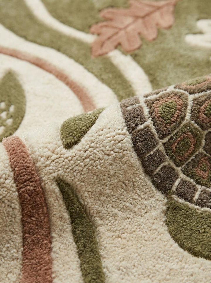 Translation missing: en.Hand Tufted Wool Turtle Area Rug Nature Coastal Living Room Decor