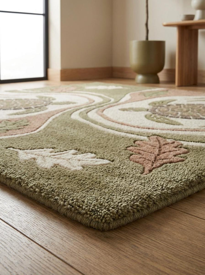 Translation missing: en.Hand Tufted Wool Turtle Area Rug Nature Coastal Living Room Decor
