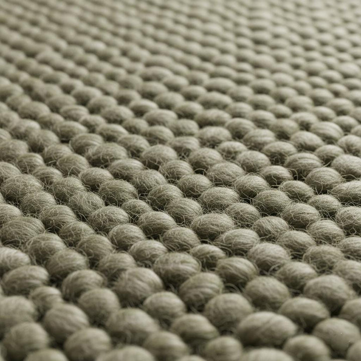 Translation missing: es.Hand-crafted Sage Olive Wool Loop-Pile Rug • Chunky Textured Living Room Rug Carpet Handmade • Natural Beige Accent Indoor Floor Teppich