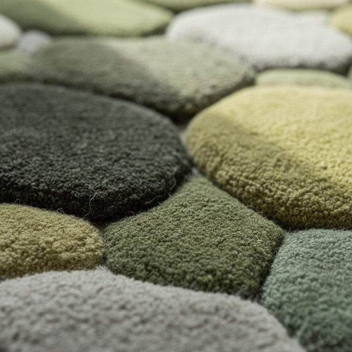 Translation missing: en.Handmade Wool Pebble Rug: 3D Stone Carpet, Biophilic Decor Teppich