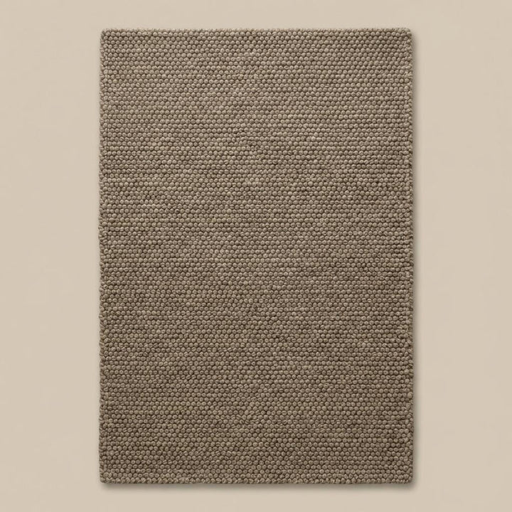 Translation missing: es.Neutral chunky wool rug floor decor perfect for Scandinavian style living room or bedroom interior