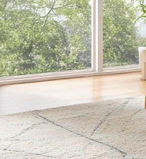 Translation missing: en.Handmade Wool Tufted Area Rug: Ivory Plush Geometric Design