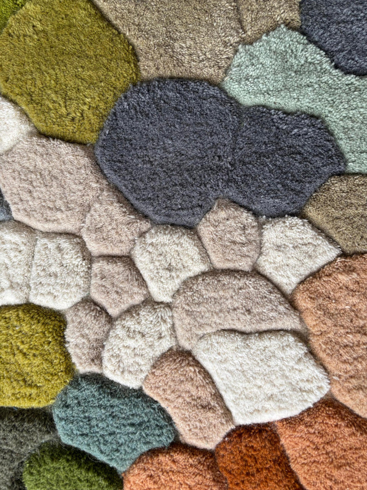 Translation missing: en.Handmade Wool Tufted Moss Rug: Nature-Inspired Forest Floor Carpet