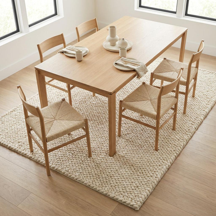 Translation missing: es.Handwoven Chunky Wool Rug | Braided Scandinavian Décor