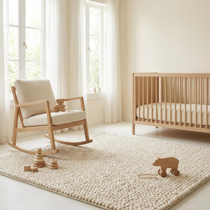 Translation missing: es.Handwoven Chunky Wool Rug | Braided Scandinavian Décor