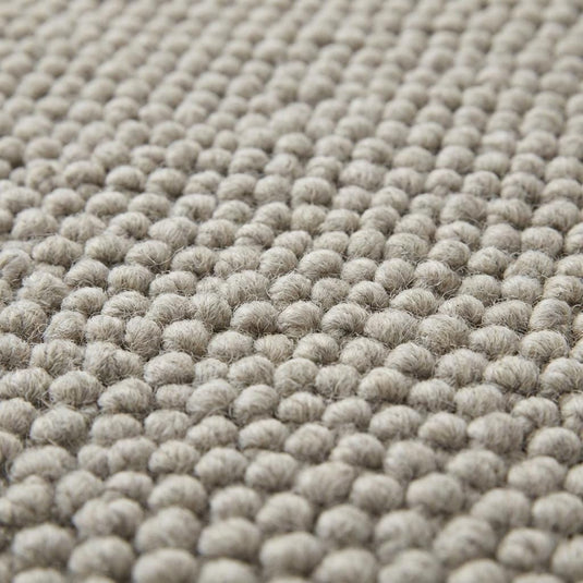 Translation missing: es.Handwoven Chunky Wool Rug | Neutral Gray, Scandinavian Farmhouse Decor