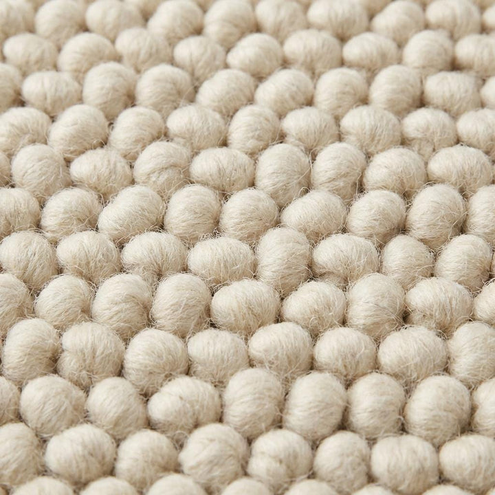 Translation missing: es.Handwoven Chunky Wool Rug, Neutral Scandinavian Decor