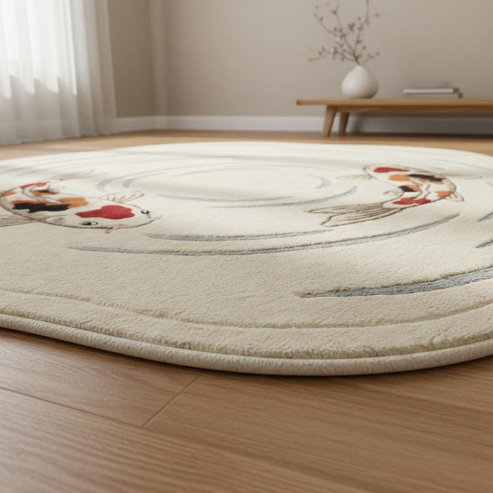 Translation missing: es.Koi Fish Area Rug Zen Japandi Living Room Nursery Soft Decorative Carpet