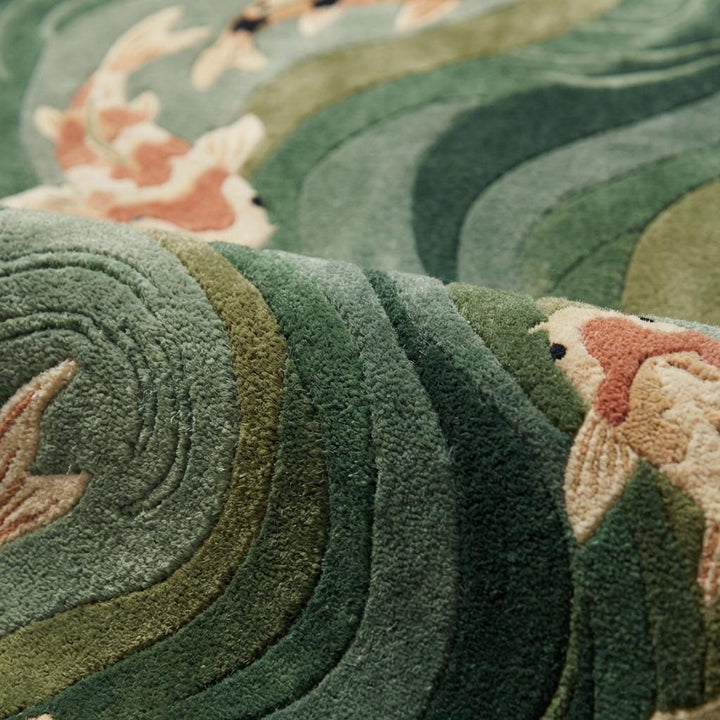 Translation missing: es.Koi Fish Rug Japanese Zen Area Rug Japandi Living Room Decor
