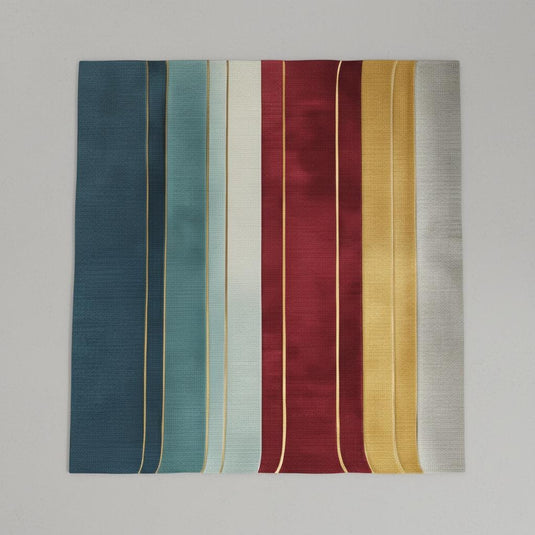 Translation missing: es.Metallic Gold Stripe Rug: Jewel Tone Hand-Woven Decor 9x12 Rug Teppich