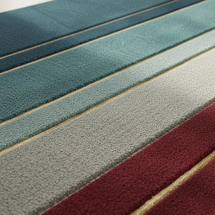Translation missing: es.Metallic Gold Stripe Rug: Jewel Tone Hand-Woven Decor 9x12 Rug Teppich