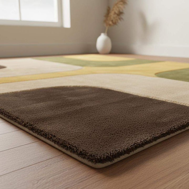 Translation missing: es.Mid Century Modern Geometric Area Rug, Retro Color Block Living Room Rug