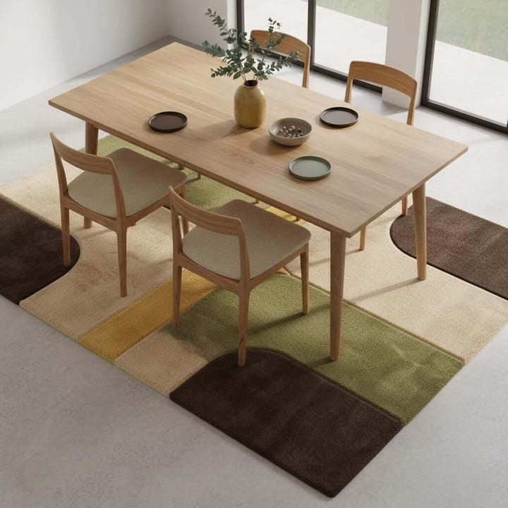 Translation missing: es.Mid Century Modern Geometric Area Rug, Retro Color Block Living Room Rug