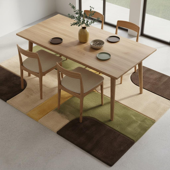 Translation missing: en.Mid Century Modern Geometric Area Rug, Retro Color Block Living Room Rug