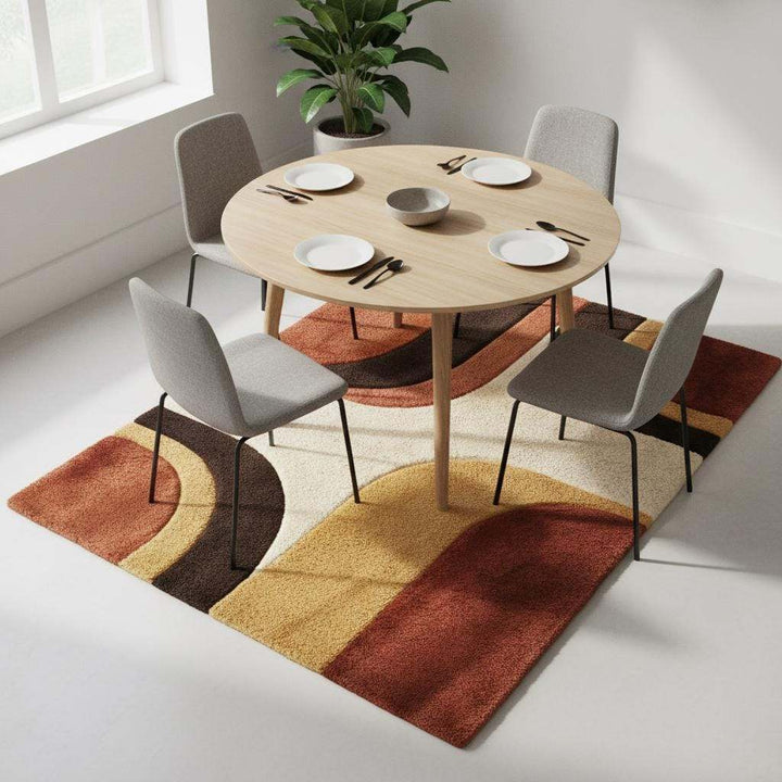 Translation missing: en.Mid Century Modern Rug, Retro Abstract Geometric Area Rug for Living Room