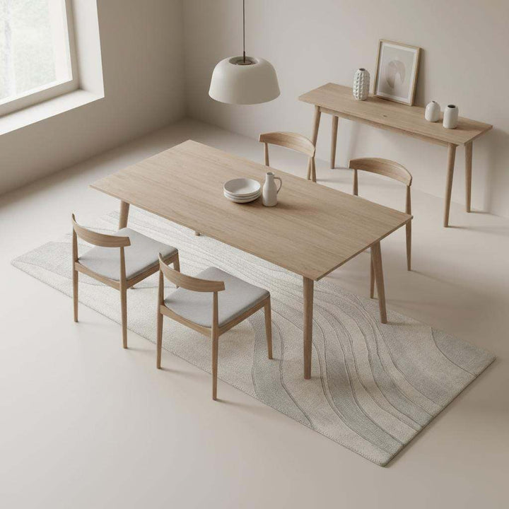 Translation missing: es.Minimalist Japandi Neutral Runner Rug with Soft Wave Design