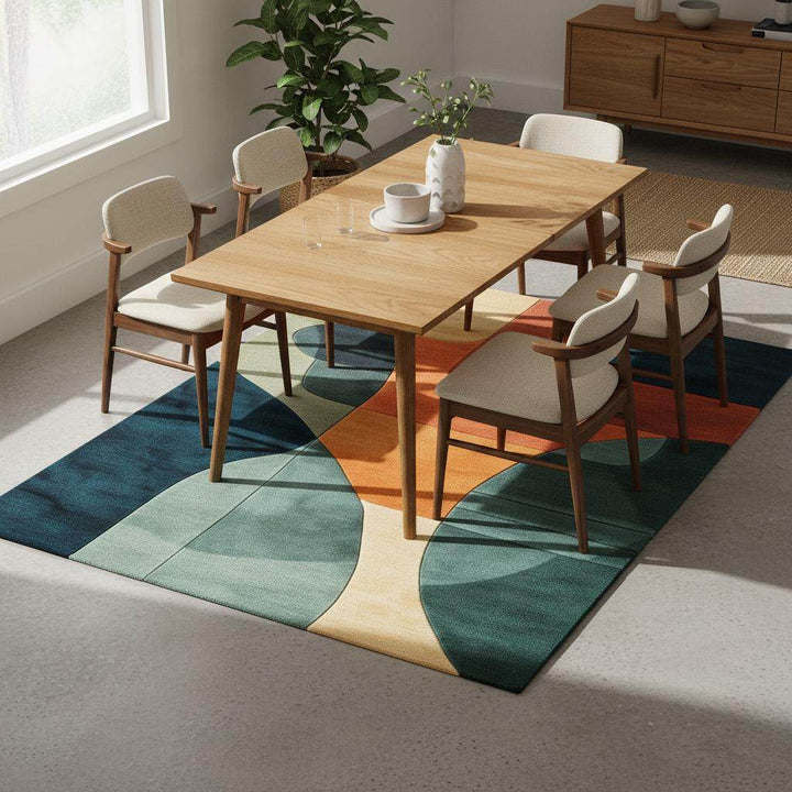 Translation missing: es.Modern Abstract Geometric Area Rug – Bold Colorful Statement Carpet for Living Room