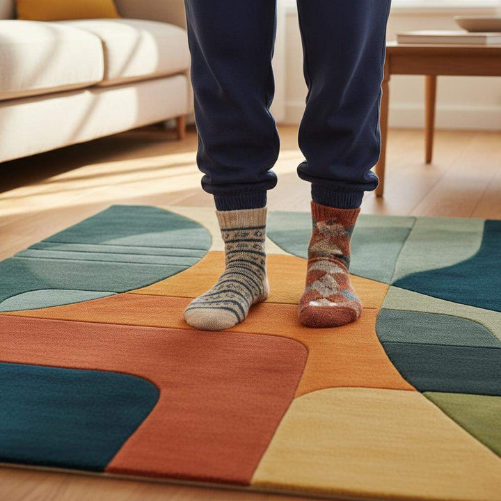 Translation missing: es.Modern Abstract Geometric Area Rug – Bold Colorful Statement Carpet for Living Room