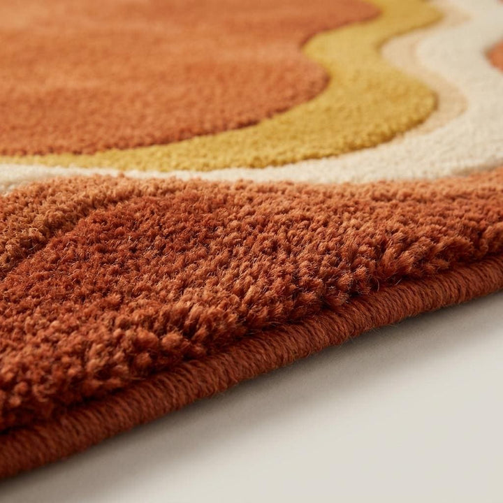 Translation missing: es.Modern Abstract Wool Area Rug, Handmade Tufted Retro Wave Rug for Living Room Decor __etsy:7985010584