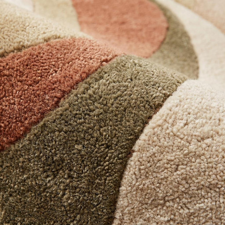 Translation missing: es.Modern Abstract Wool Tufted Rug, Earth Tone Living Room Carpet, Handmade Contemporary Area Rug __etsy:7994298794