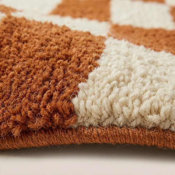 Translation missing: es.Modern Checkerboard Wavy Tufted Rug, Retro Geometric Area Decor