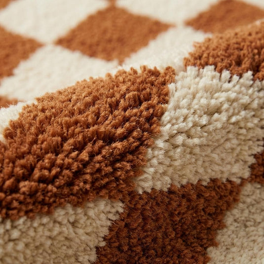 Translation missing: es.Modern Checkerboard Wavy Tufted Rug, Retro Geometric Area Decor