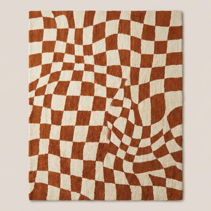 Translation missing: es.Close-up of plush hand-tufted wool pile showing thick texture, dense fibers, and soft high-pile craftsmanship detail