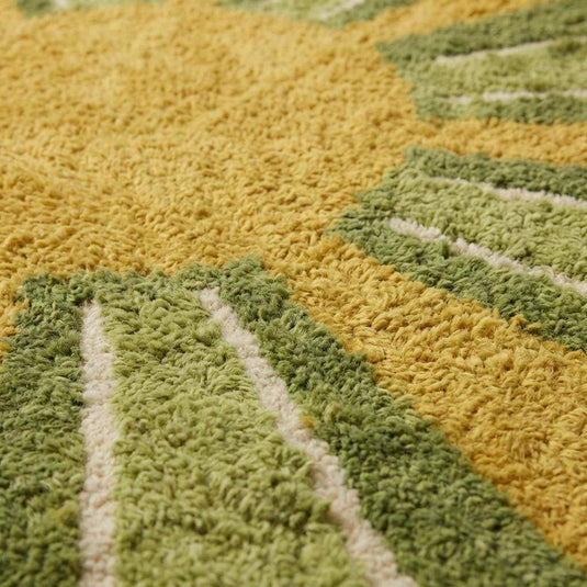 Translation missing: es.Modern Hand Tufted Wool Rug, Mid Century Sunburst Shag Area Rug