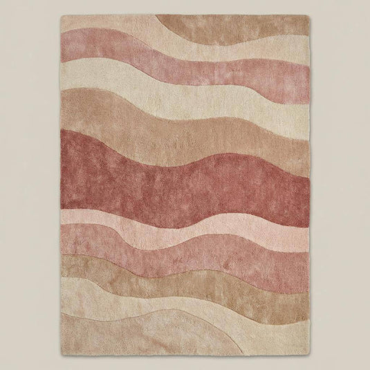 Translation missing: es.Modern Wave Pattern Pastel Area Rug Wavy Stripes Living Room Carpet