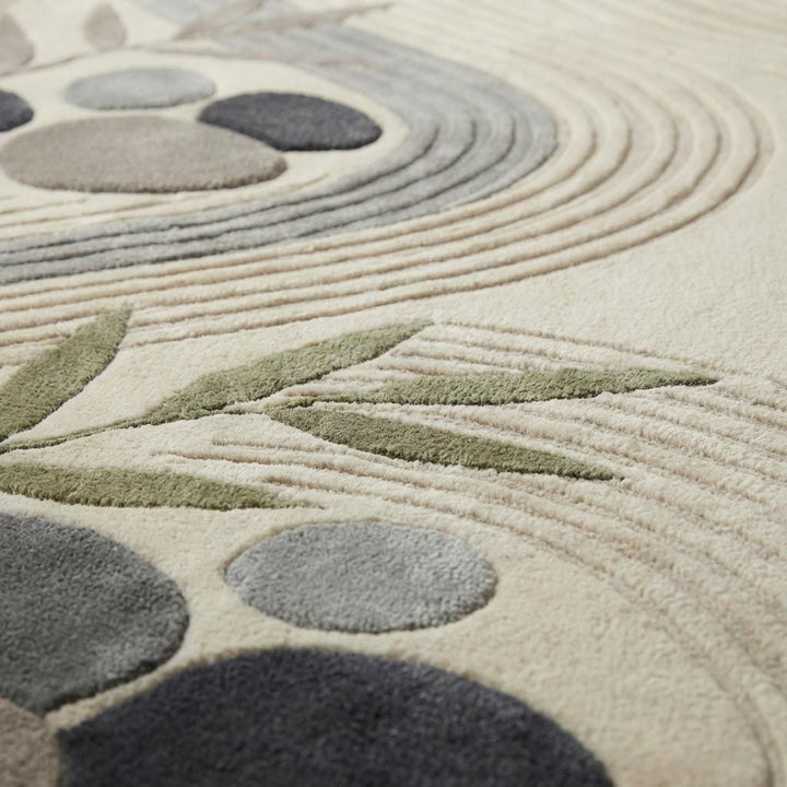 Translation missing: en.Modern Zen Area Rug Neutral Abstract Stone Pattern Japandi Living Room Carpet Soft Textured Minimalist Home Decor