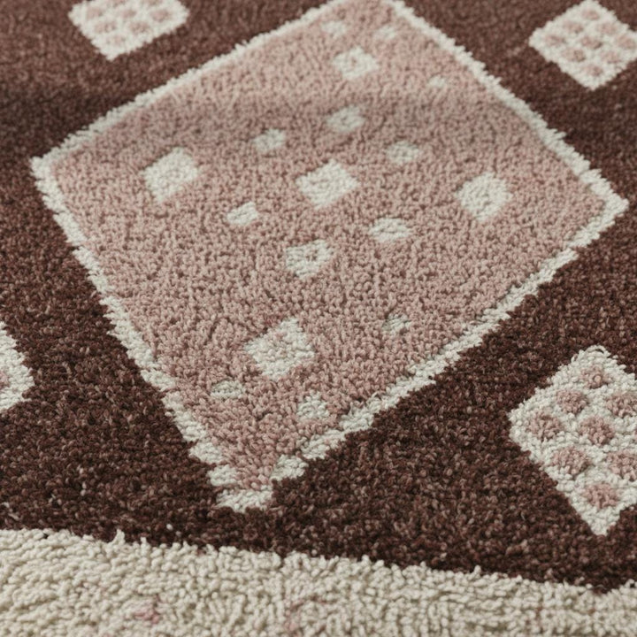 Translation missing: es.Moroccan Diamond Wool Rug – Ivory Beige High-Pile Boho Area Carpet