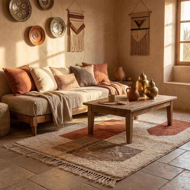 Translation missing: es.Modern boho rug with fringe edge and soft pile surface