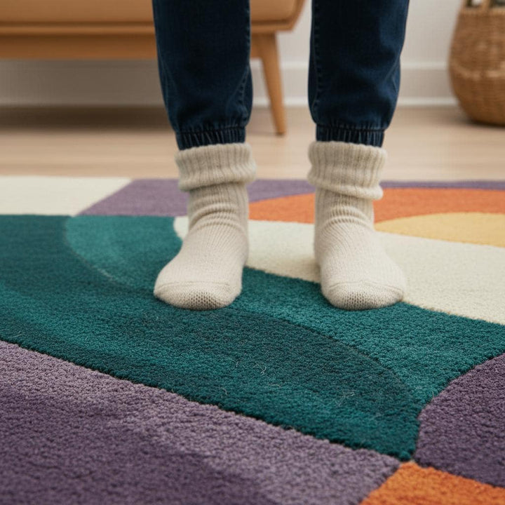 Translation missing: es.Multicolor Abstract Geometric Area Rug Rectangular Modern Retro Style Teppich