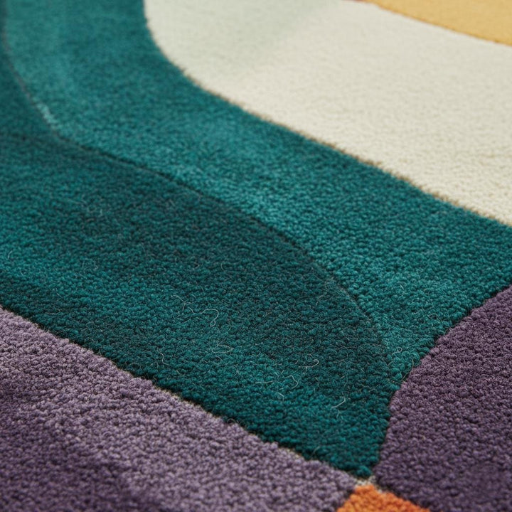 Translation missing: es.Multicolor Abstract Geometric Area Rug Rectangular Modern Retro Style Teppich