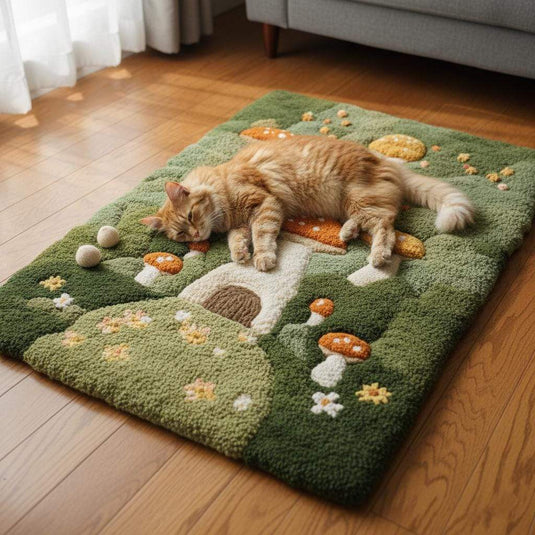 Translation missing: en.Mushroom Forest Rug: Tufted Cottagecore Nursery Decor Teppich