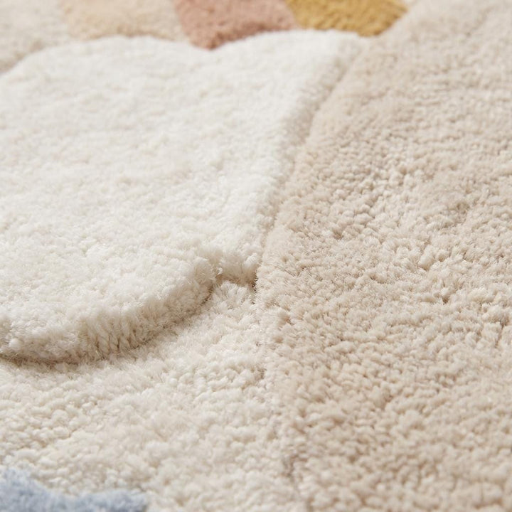 Translation missing: es.Nursery Wool Tufted Rug – Teddy Bear Rainbow Design for Baby Room Decor __etsy:8036445837