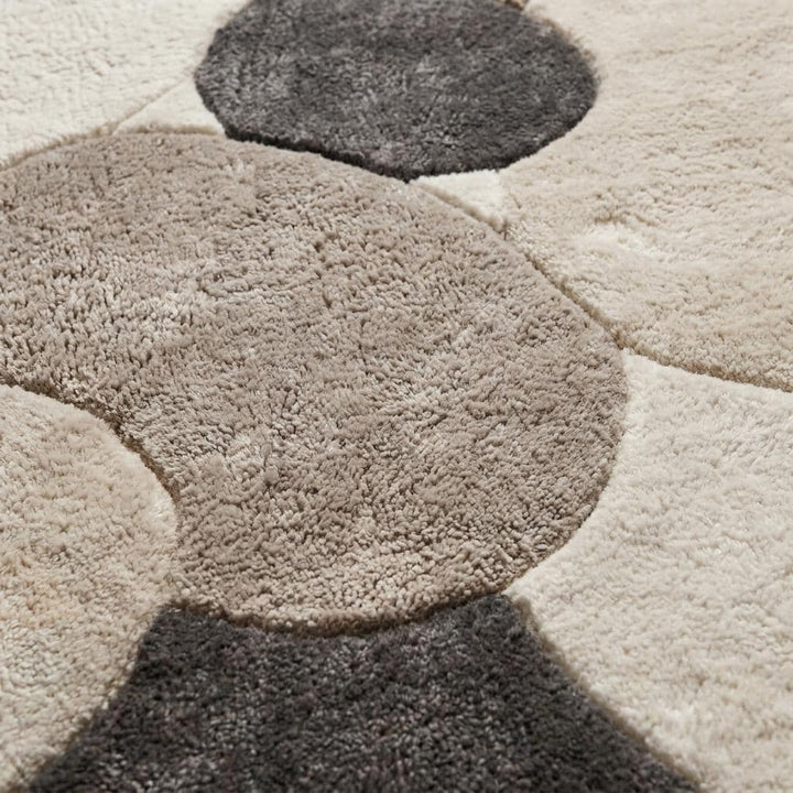 Translation missing: es.Organic Abstract Hand Tufted Wool Rug, Pebble Shape Modern Area Rug for Living Room Decor __etsy:8074281989