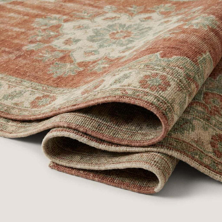 Translation missing: en.Oushak Hand Knotted Wool Rug, Floral Medallion Area Carpet