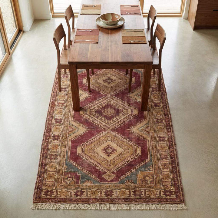 Translation missing: es.Oushak Style Hand Knotted Wool Area Rug with Geometric Medallions