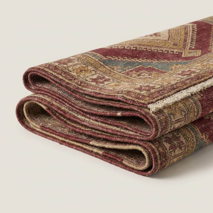 Translation missing: es.Oushak Style Hand Knotted Wool Area Rug with Geometric Medallions