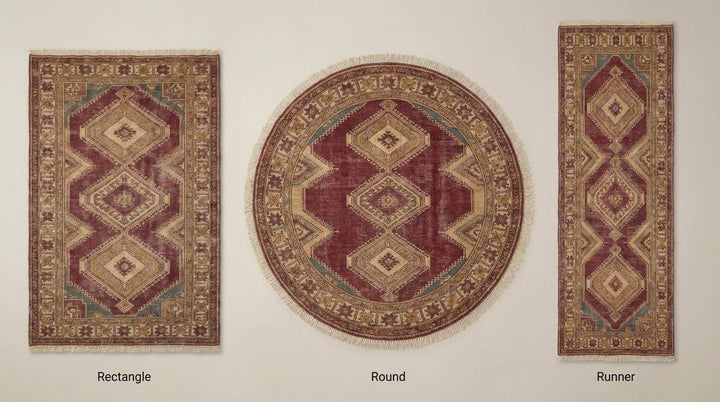 Translation missing: es.Oushak Style Hand Knotted Wool Area Rug with Geometric Medallions