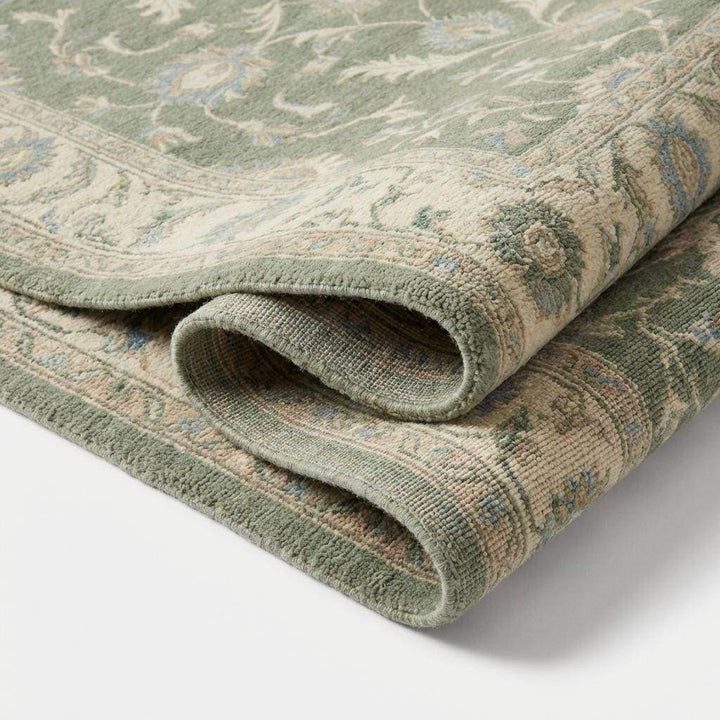 Translation missing: es.Oushak Style Sage Green Hand Knotted Wool Area Rug for Living Room