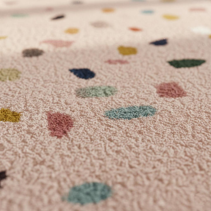 Translation missing: es.Pastel Confetti Shag Area Rug – Soft Blush Base with Multi-Color Dots for Dining, Living Room &amp; Kids Space Teppich