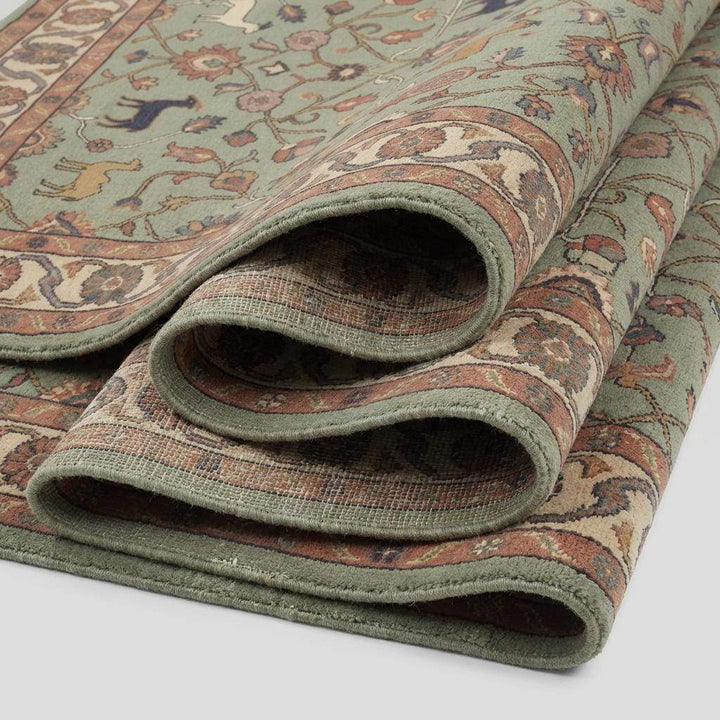Translation missing: es.Persian Folk Art Wool Area Rug Traditional Floral